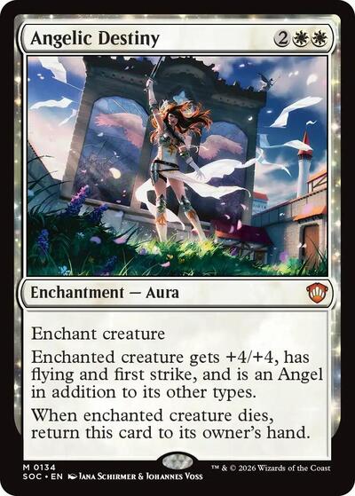 Angelic Destiny (Commander: Secrets of Strixhaven) Light Play