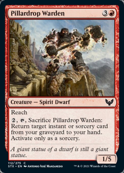 Pillardrop Warden (Strixhaven) Light Play Foil