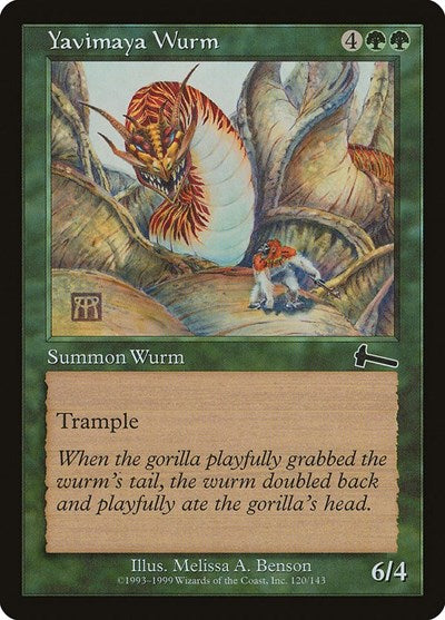 Yavimaya Wurm (Urza's Legacy) Light Play
