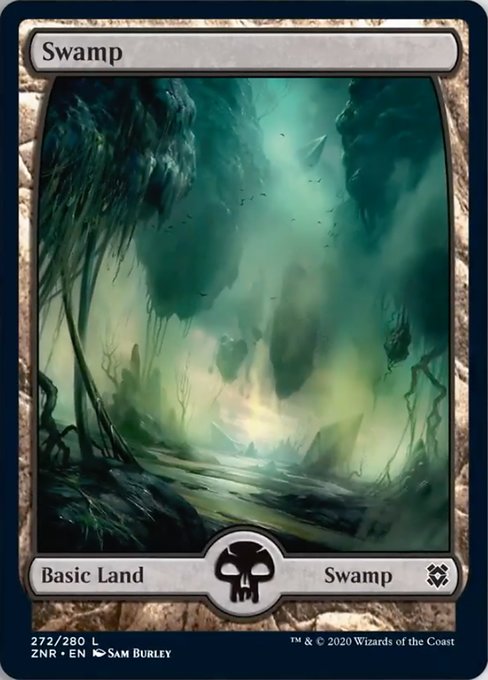 Swamp (272) (Zendikar Rising) Light Play