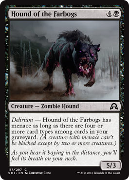 Hound of the Farbogs (Shadows Over Innistrad) Light Play