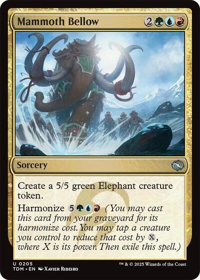 Mammoth Bellow (Tarkir: Dragonstorm) Light Play