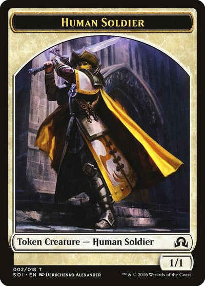 Human Soldier Token (Shadows Over Innistrad) Light Play
