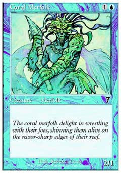 Coral Merfolk (7th Edition) Damaged / Poor