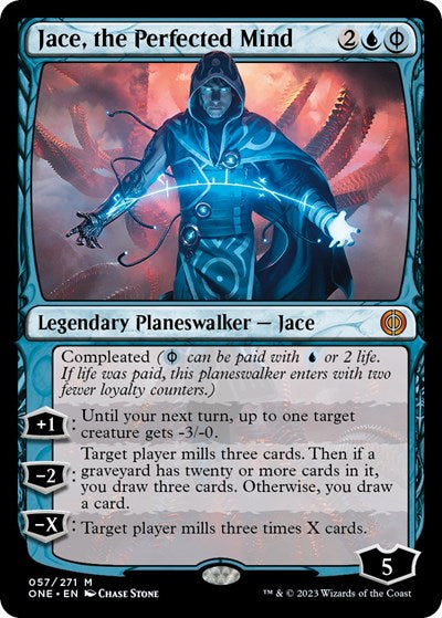 Jace, the Perfected Mind (Phyrexia: All Will Be One) Light Play Foil