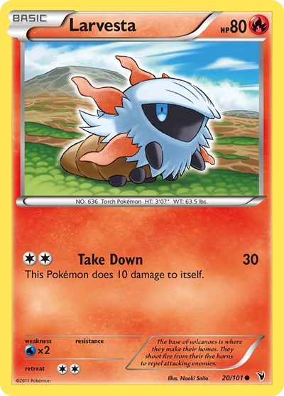 Larvesta (20) (Noble Victories) Light Play