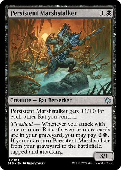 Persistent Marshstalker (Bloomburrow) Light Play