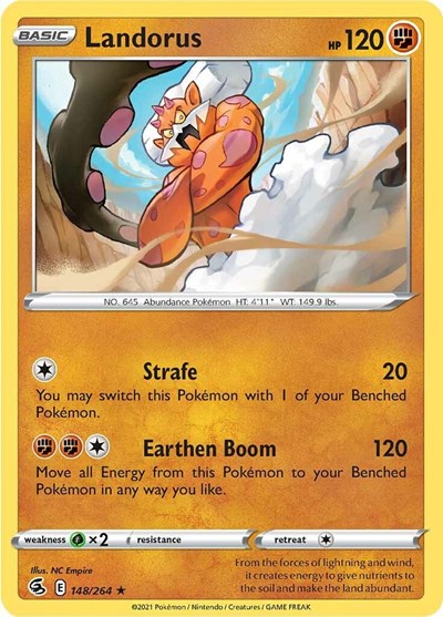 Landorus (SWSH08: Fusion Strike) Light Play Holofoil