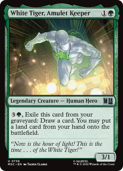 White Tiger, Amulet Keeper (Commander: Marvel Super Heroes) Light Play