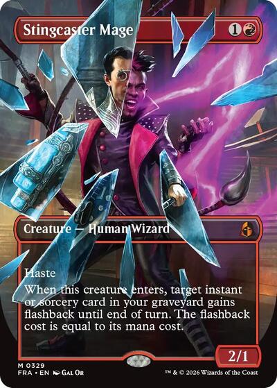 Stingcaster Mage (Borderless) (0329) (Reality Fracture) Light Play