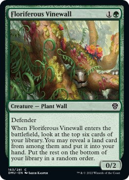 Floriferous Vinewall (Dominaria United) Light Play