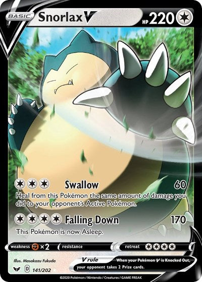 Snorlax V (SWSH01: Sword & Shield Base Set) Light Play Holofoil