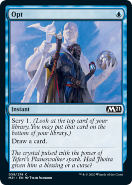 Opt (Magic 2021 Core Set) Light Play Foil