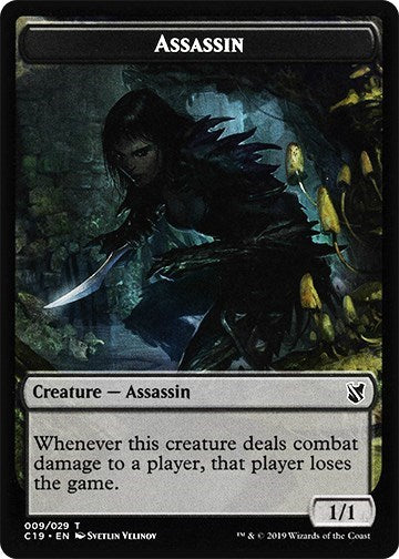 Assassin / Morph Double-sided Token (Commander 2019) Light Play
