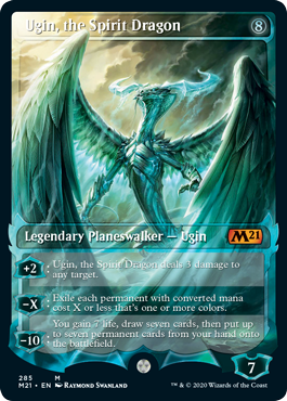 Ugin, the Spirit Dragon (285) (Showcase) (Magic 2021 Core Set) Light Play
