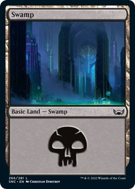 Swamp (266) (Streets of New Capenna) Light Play Foil