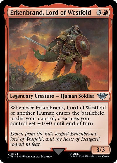 Erkenbrand, Lord of Westfold (Universes Beyond: The Lord of the Rings: Tales of Middle-earth) Light Play Foil
