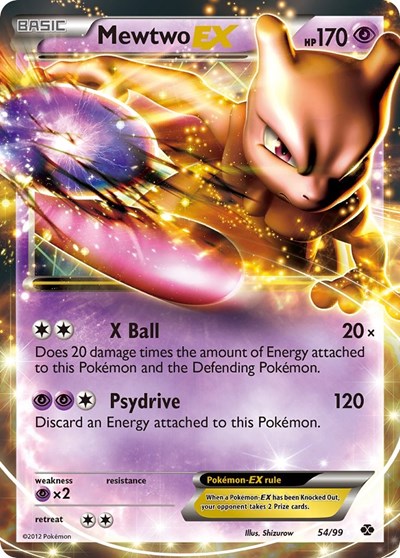 Mewtwo EX (Next Destinies) Light Play Holofoil