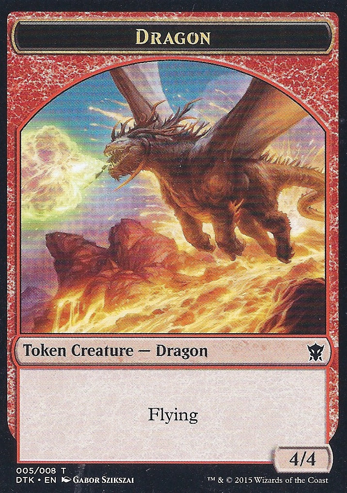Dragon Token (Dragons of Tarkir) Light Play