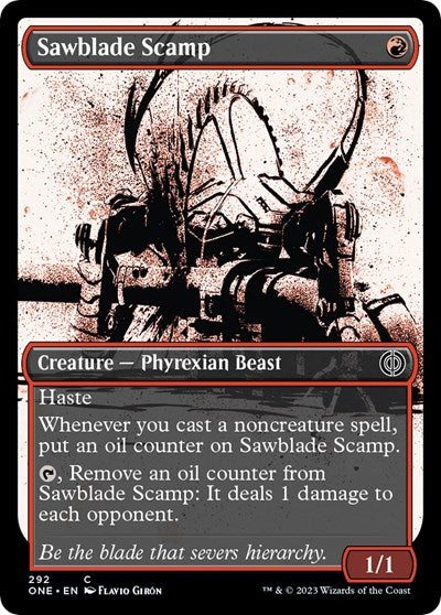 Sawblade Scamp (Showcase) (Phyrexia: All Will Be One) Light Play