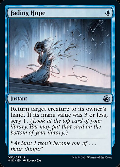 Fading Hope (Innistrad: Midnight Hunt) Light Play Foil
