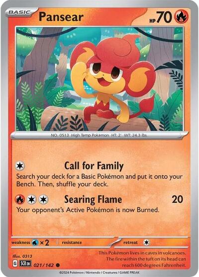 Pansear (SV07: Stellar Crown) Light Play Reverse Holofoil