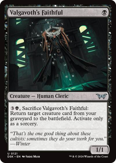 Valgavoth's Faithful (Duskmourn: House of Horror) Light Play Foil