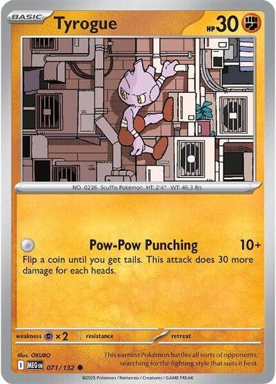 Tyrogue (ME01: Mega Evolution) Light Play Reverse Holofoil