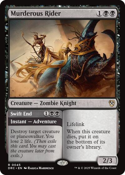 Murderous Rider (Commander: Aetherdrift) Light Play