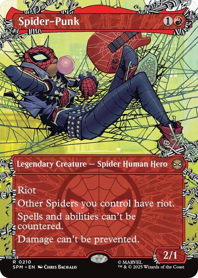 Spider-Punk (0210) (Borderless) (Marvel's Spider-Man) Light Play Foil