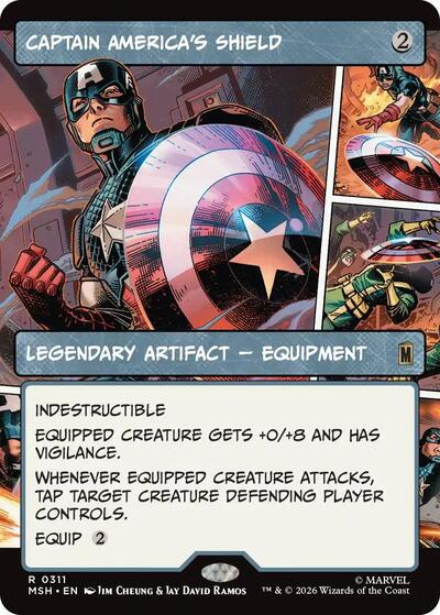 Captain America's Shield (Borderless) (0311) (Marvel Super Heroes) Light Play Foil