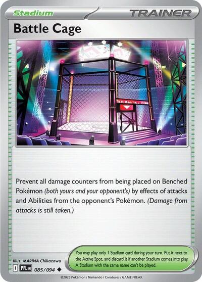 Battle Cage - 085 (ME02: Phantasmal Flames) Light Play Reverse Holofoil