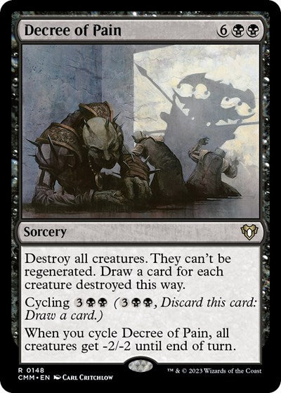 Decree of Pain (Commander Masters) Light Play