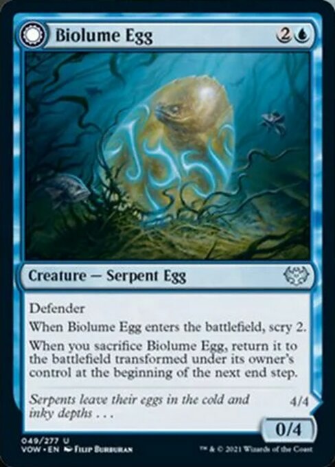 Biolume Egg / Biolume Serpent (Innistrad: Crimson Vow) Light Play Foil