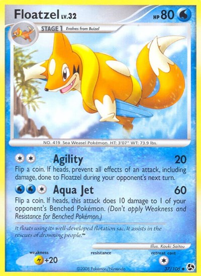 Floatzel (Great Encounters) Medium Play