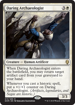 Daring Archaeologist (Dominaria) Light Play Foil