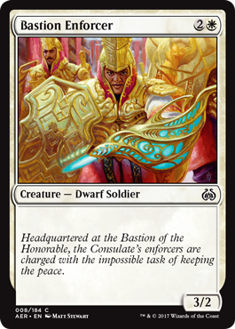 Bastion Enforcer (Aether Revolt) Light Play Foil