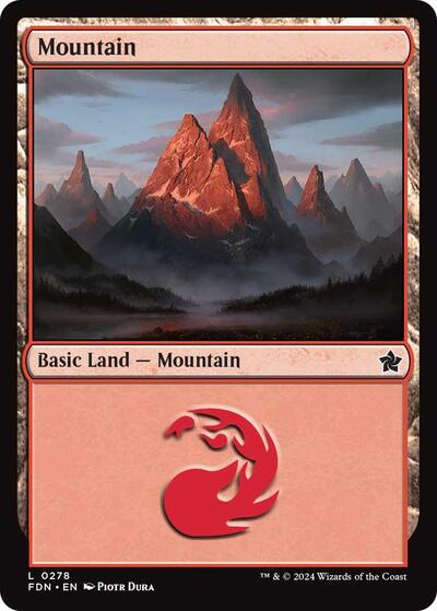 Mountain (0278) (Foundations) Light Play Foil