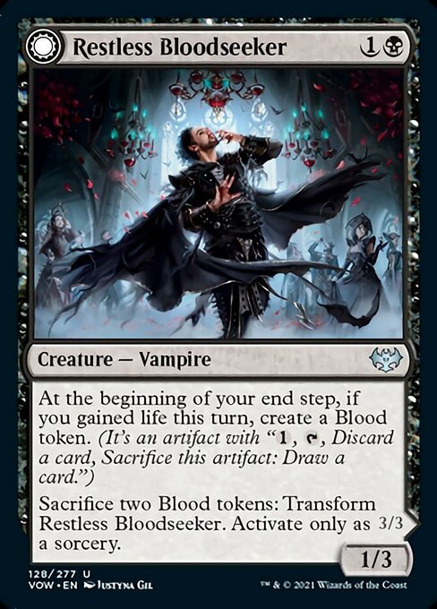 Restless Bloodseeker / Bloodsoaked Reveler (Innistrad: Crimson Vow) Light Play