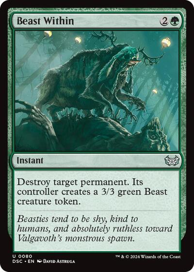 Beast Within (Commander: Duskmourn: House of Horror) Light Play