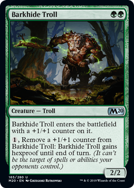 Barkhide Troll (Magic 2020 Core Set) Light Play