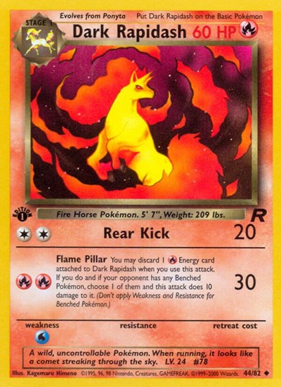 Dark Rapidash (Team Rocket) Medium Play Unlimited