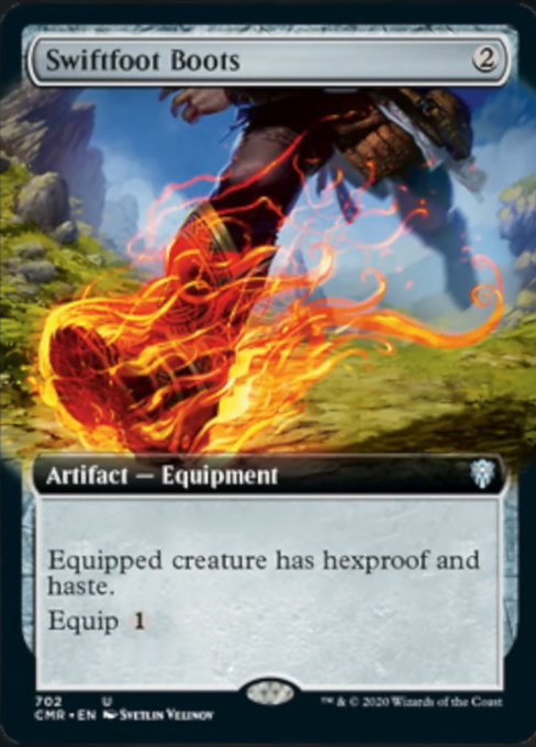 Swiftfoot Boots (Extended Art) (Commander Legends) Light Play
