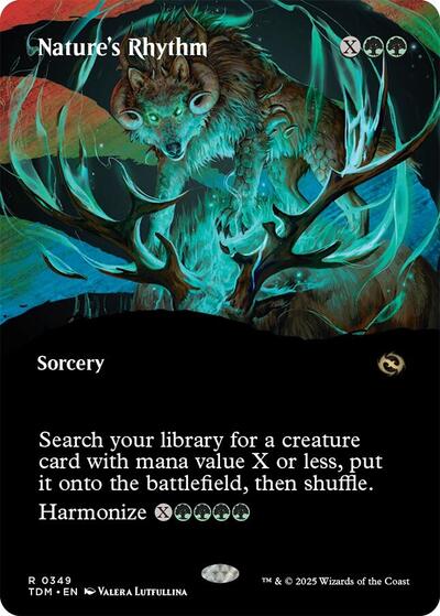 Nature's Rhythm (Borderless) (Tarkir: Dragonstorm) Near Mint Foil