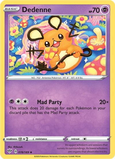Dedenne (SWSH03: Darkness Ablaze) Light Play
