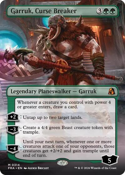 Garruk, Curse Breaker (Borderless) (Reality Fracture) Light Play Foil