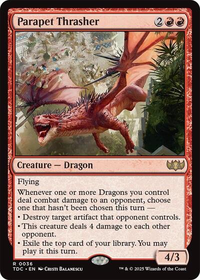 Parapet Thrasher (Commander: Tarkir: Dragonstorm) Light Play