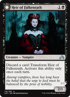 Heir of Falkenrath (Heir to the Night) (Shadows Over Innistrad) Light Play