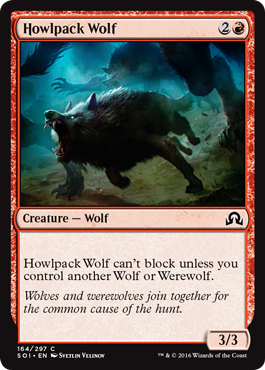 Howlpack Wolf (Shadows Over Innistrad) Light Play