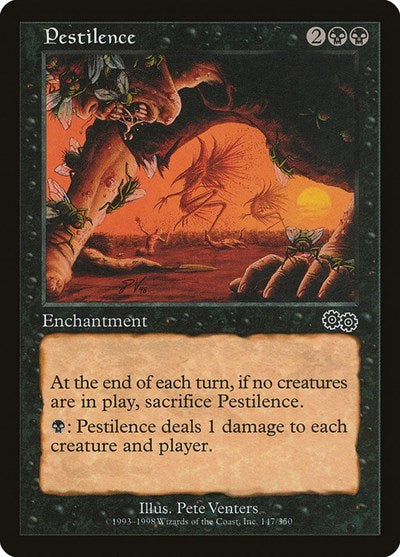 Pestilence (Urza's Saga) Light Play